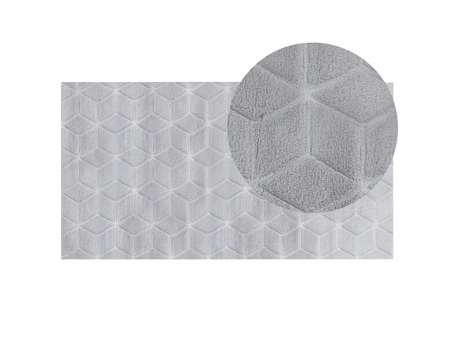 Dywan sztuczne futro królika 80 x 150 cm szary THATTA