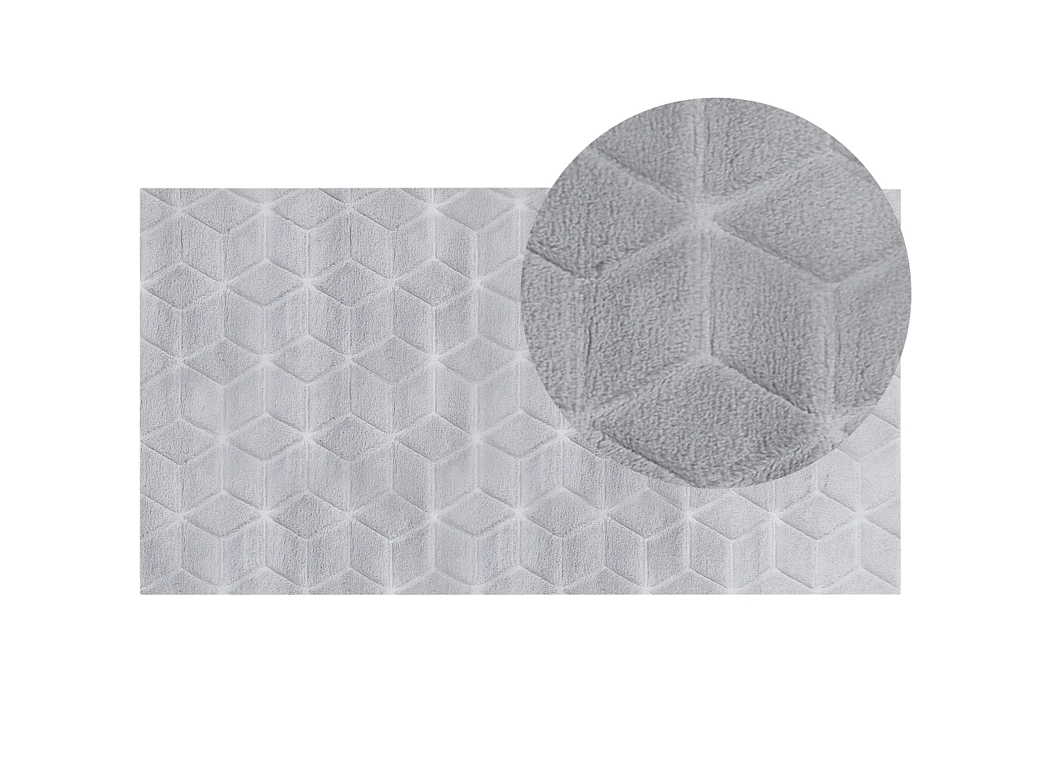 Tapis en fausse fourrure de lapin gris 80 x 150 cm THATTA