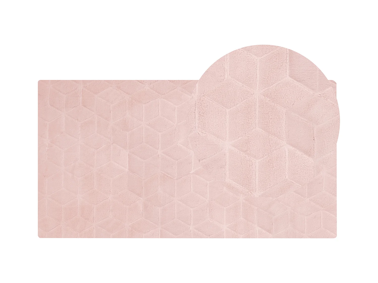 Tapis en fausse fourrure THATTA Rose 80 x 150 cm