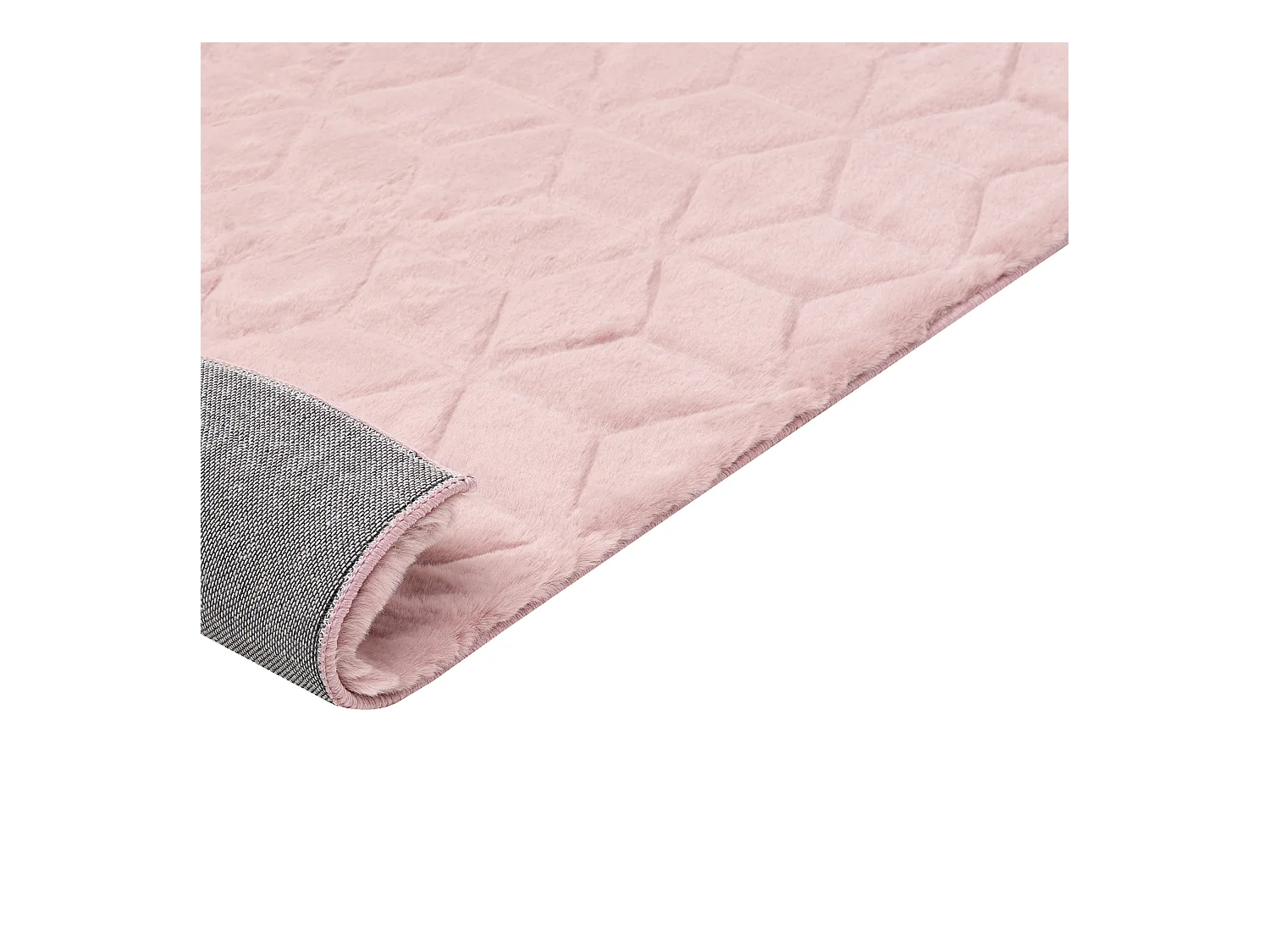 Tapis en fausse fourrure THATTA Rose 80 x 150 cm