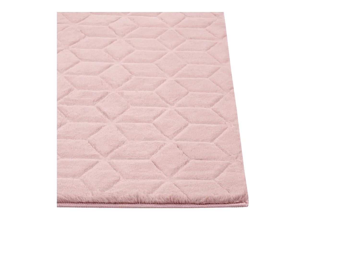 Tapis en fausse fourrure THATTA Rose 80 x 150 cm