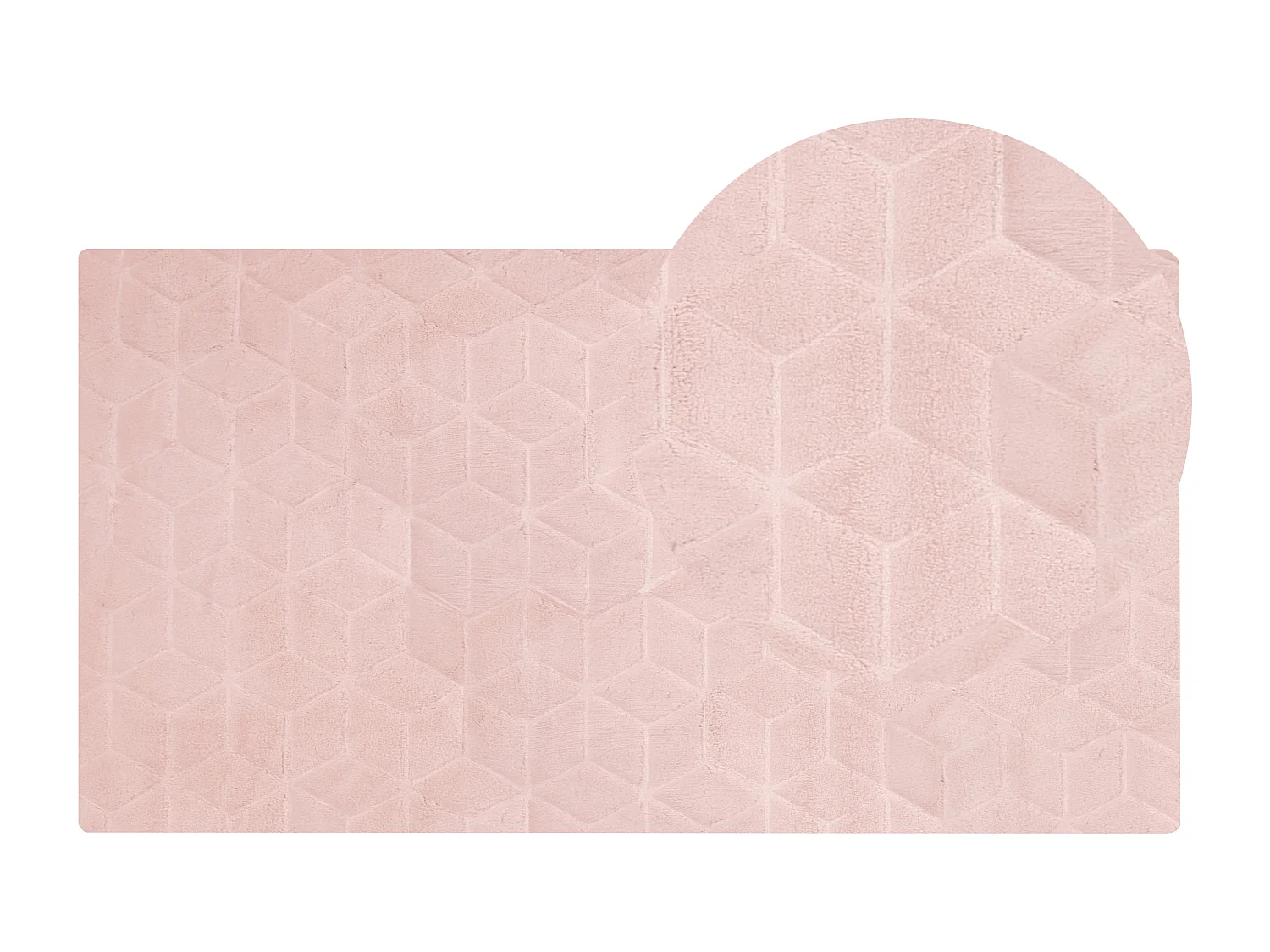 Tapis en fausse fourrure THATTA Rose 80 x 150 cm