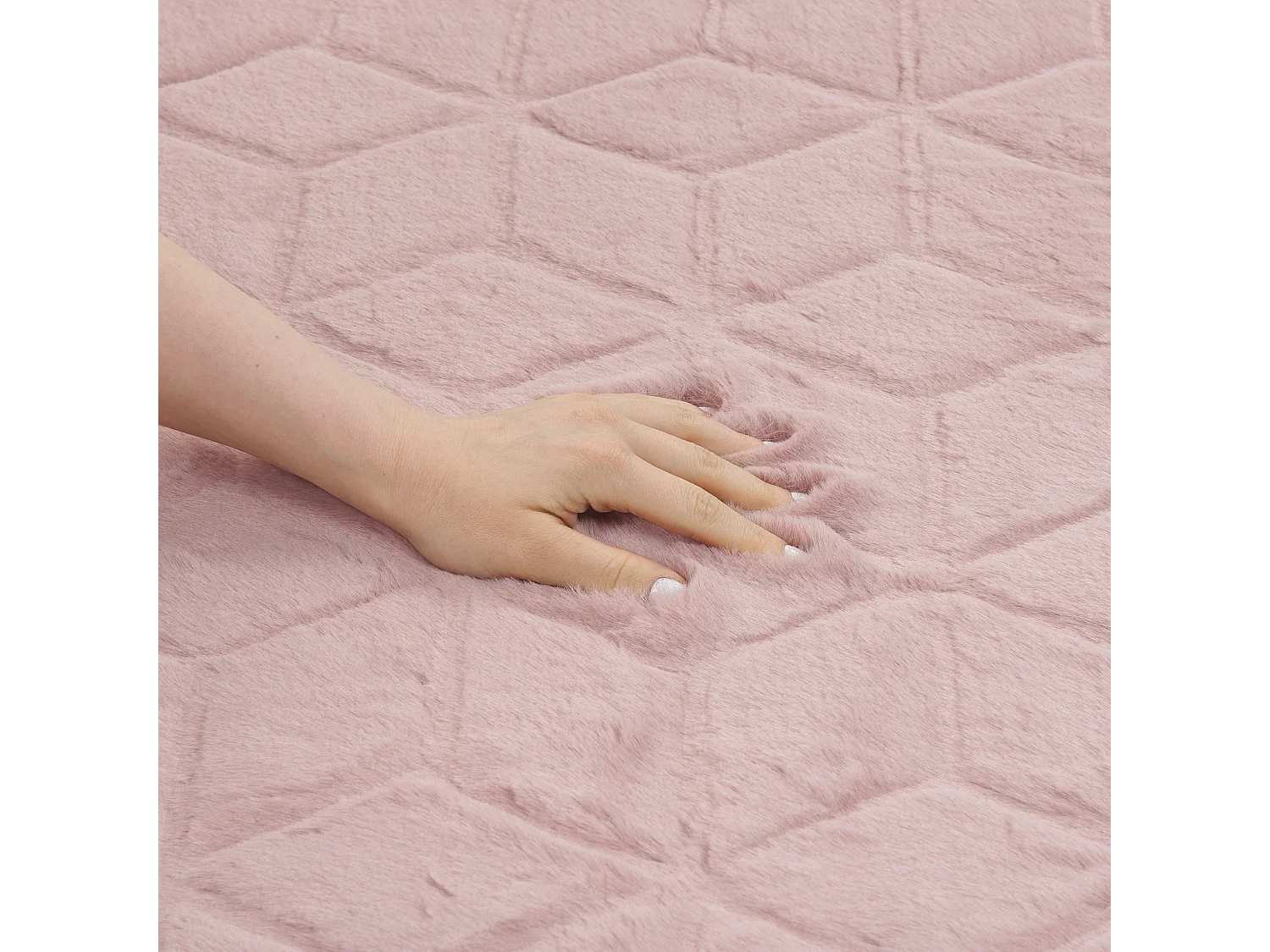 Vloerkleed kunstbont roze 80 x 150 cm THATTA