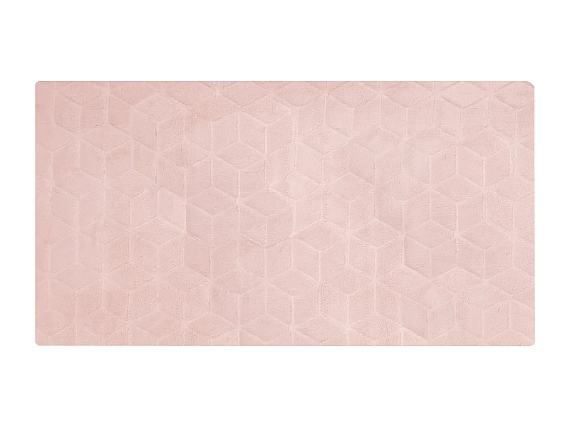 Tapete em pelo sintético de coelho rosa 80 x 150 cm THATTA