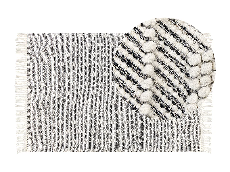 Tapis KAVAK Noir 160 x 230 cm Laine