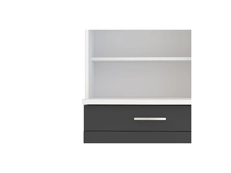 ECO Buffet de cuisine L 60 cm - Gris et blanc mat