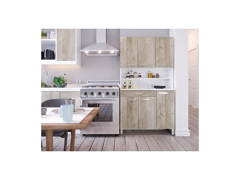 TACOMA Buffet de cuisine L 100 cm - decor chene