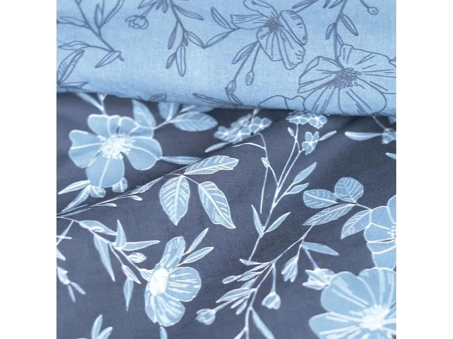 Juego de cama - 240 x 260 cm - algodón con estampado floral