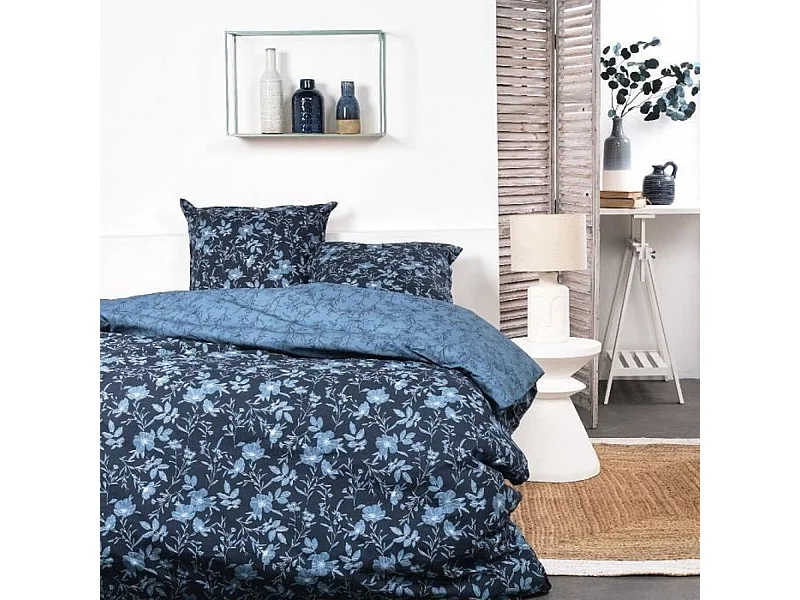 Juego de cama - 240 x 260 cm - algodón con estampado floral