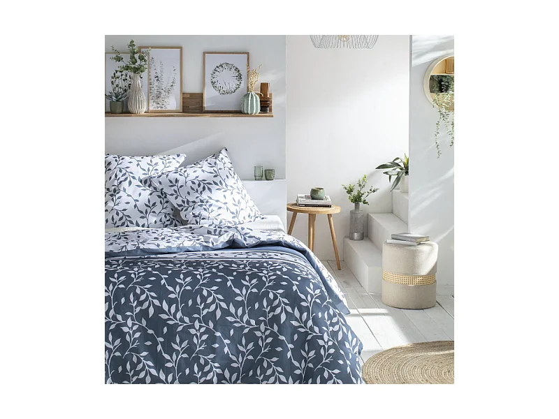 Housse de couette imprimée + 2 housses quadrant, qualité 100% coton M/Nordic 220x240cm