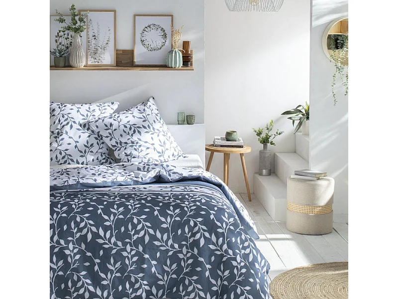 Bettwäscheset 220 x 240 cm – Baumwolle mit Blumendruck