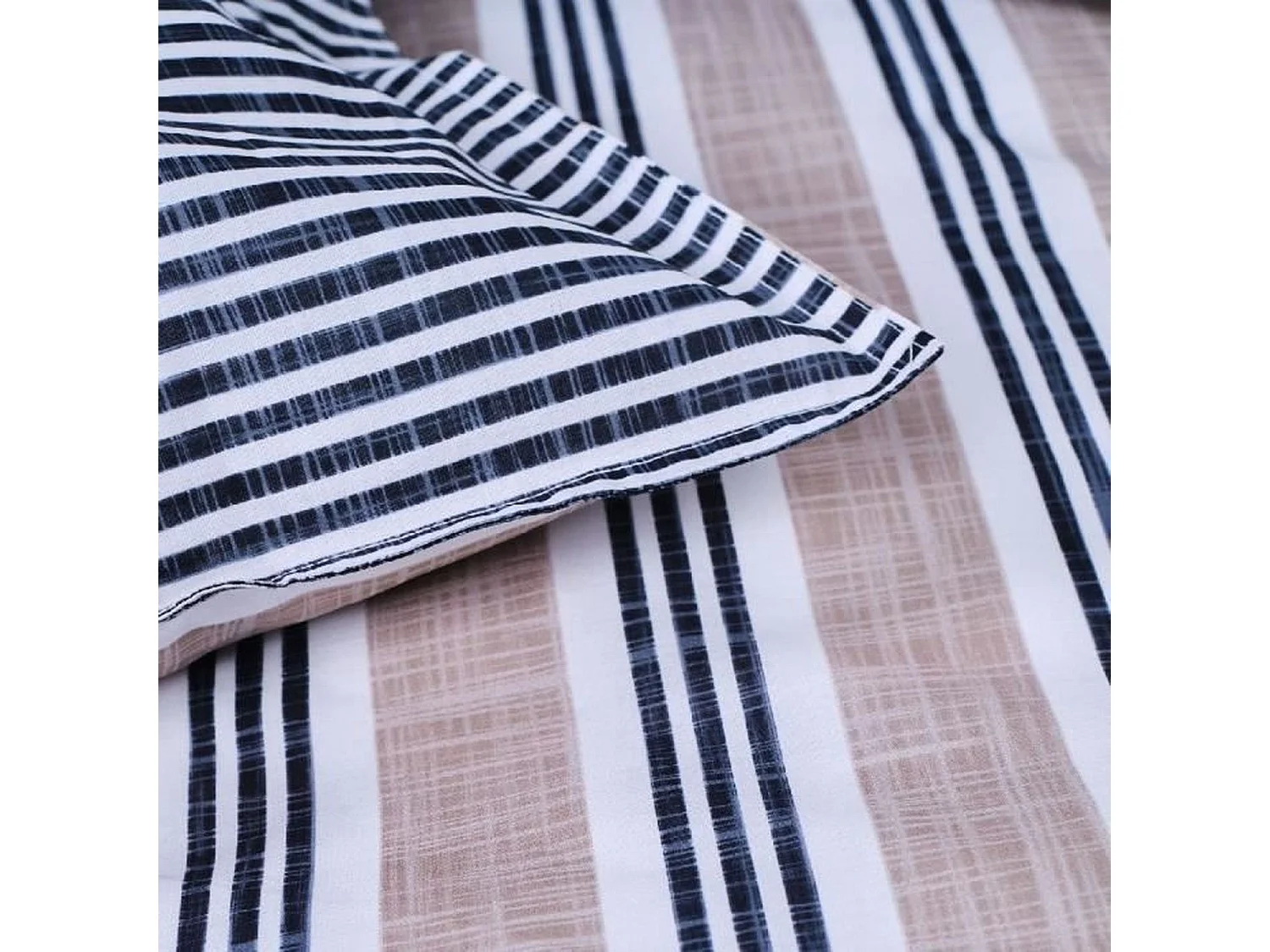 Completo letto 220 x 240 cm cotone stampato a righe