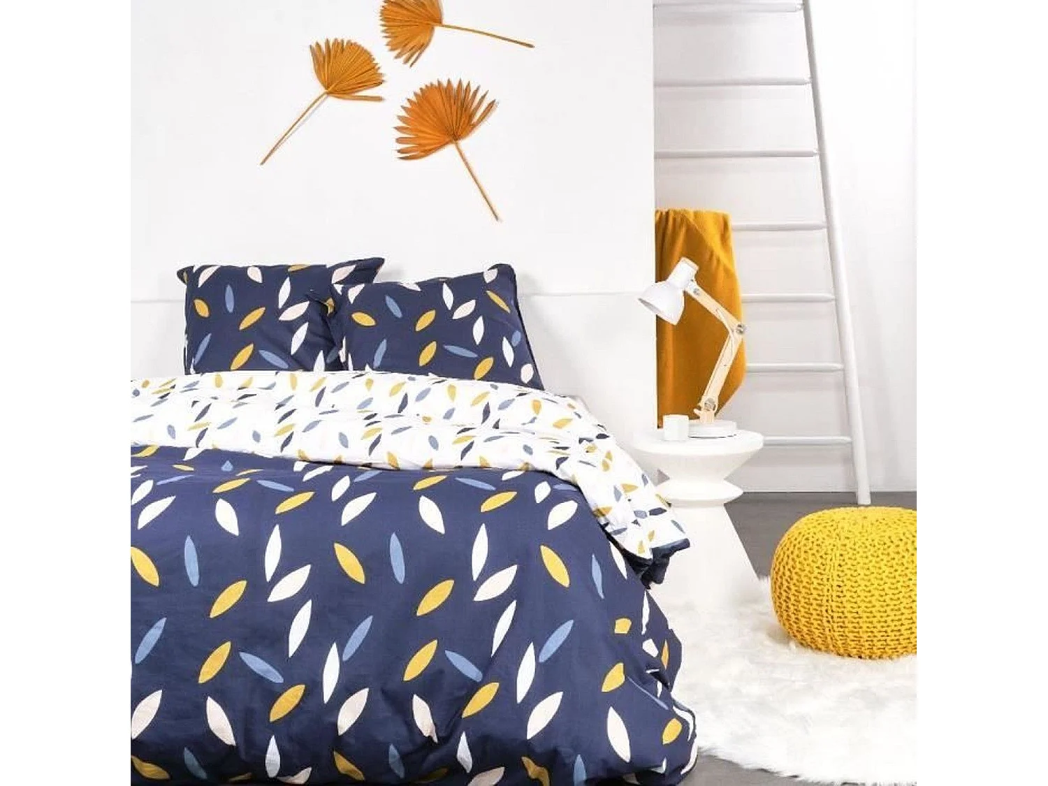 Parure de lit Sunshine - 240 x 220 cm - 2 personnes - coton imprimé floral