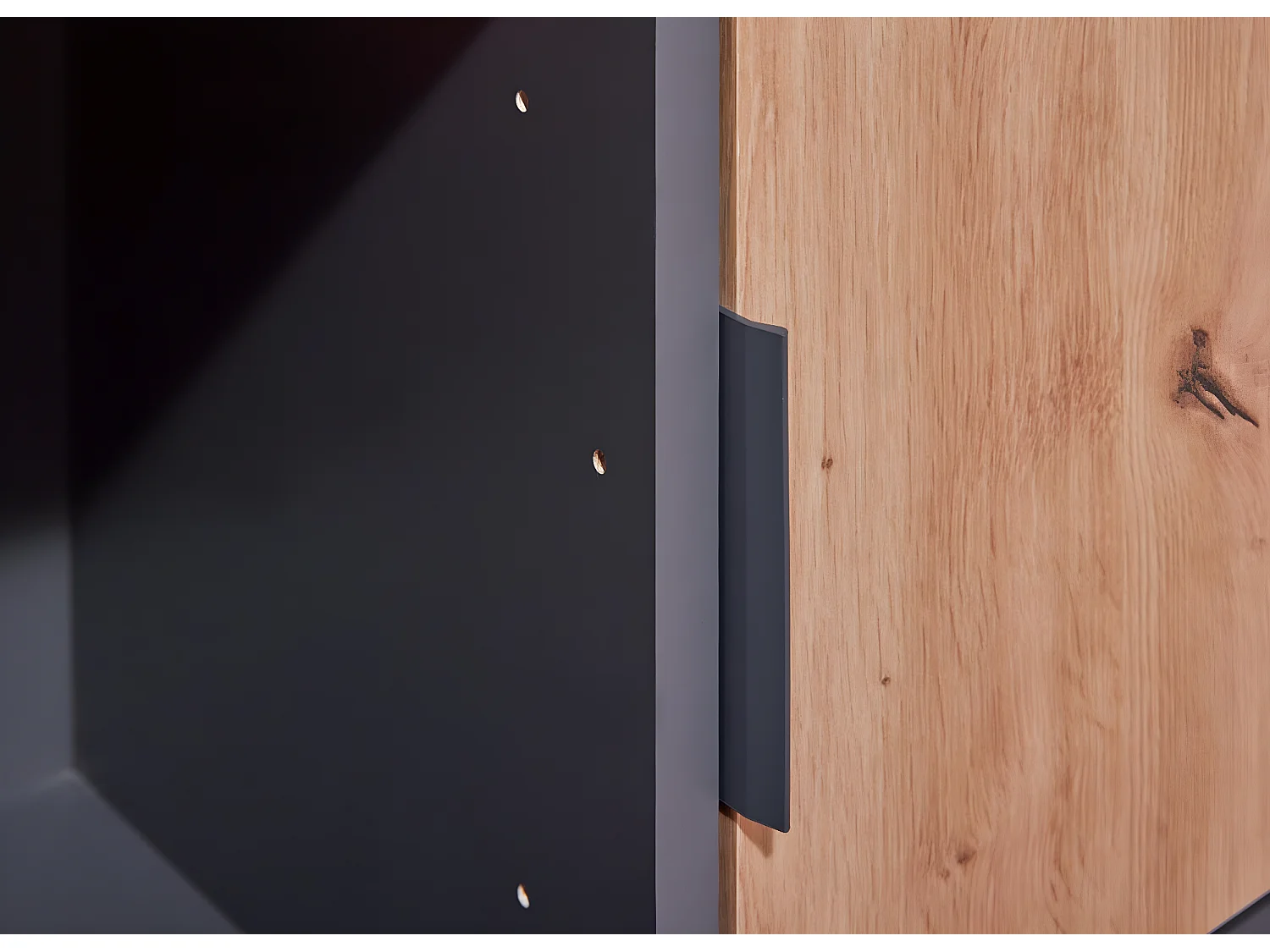 Pepeto wandkast 2 deuren, 2 planken grijs, Artisan eik decor.