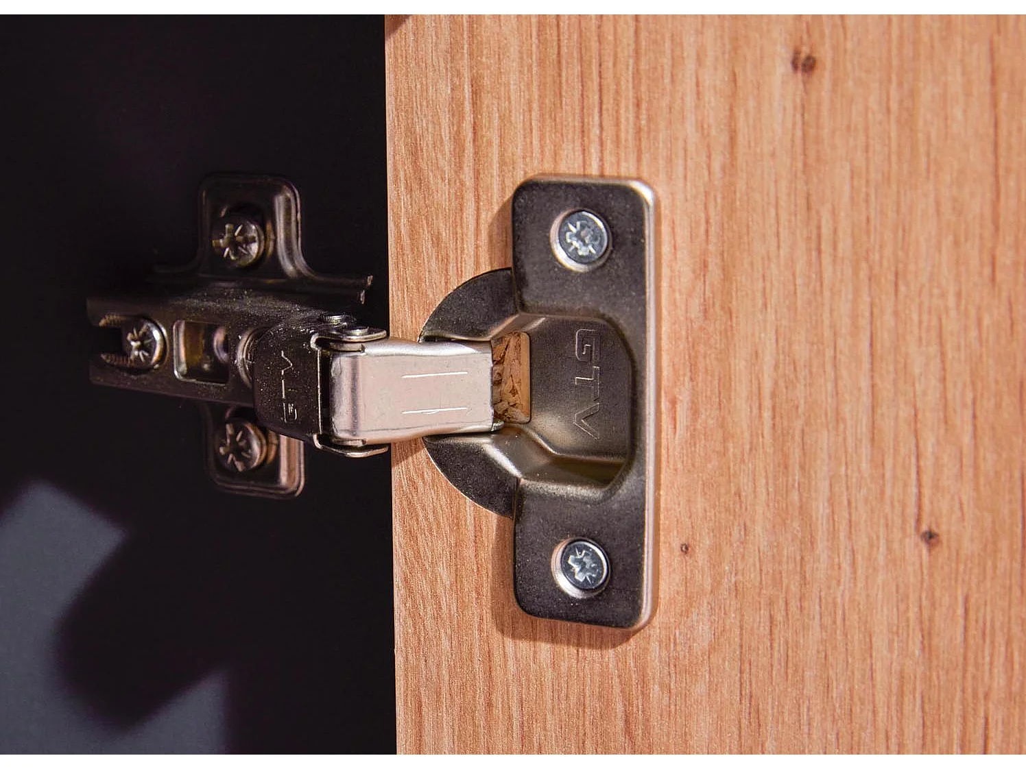 Étagère 2 Portes "Gemeno" 77cm Gris & Chêne