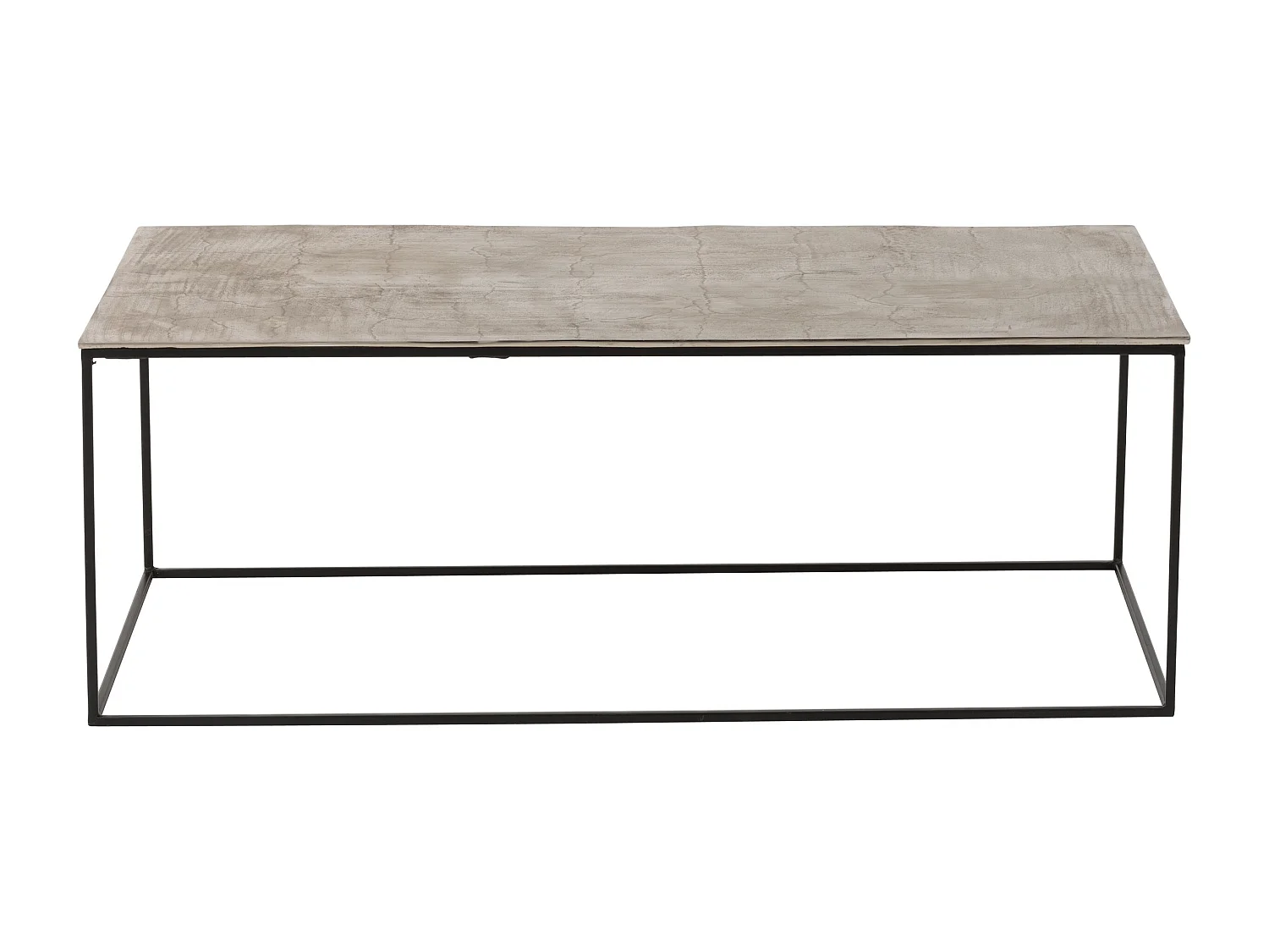 Table Basse Design "Haus" 110cm Argent & Noir