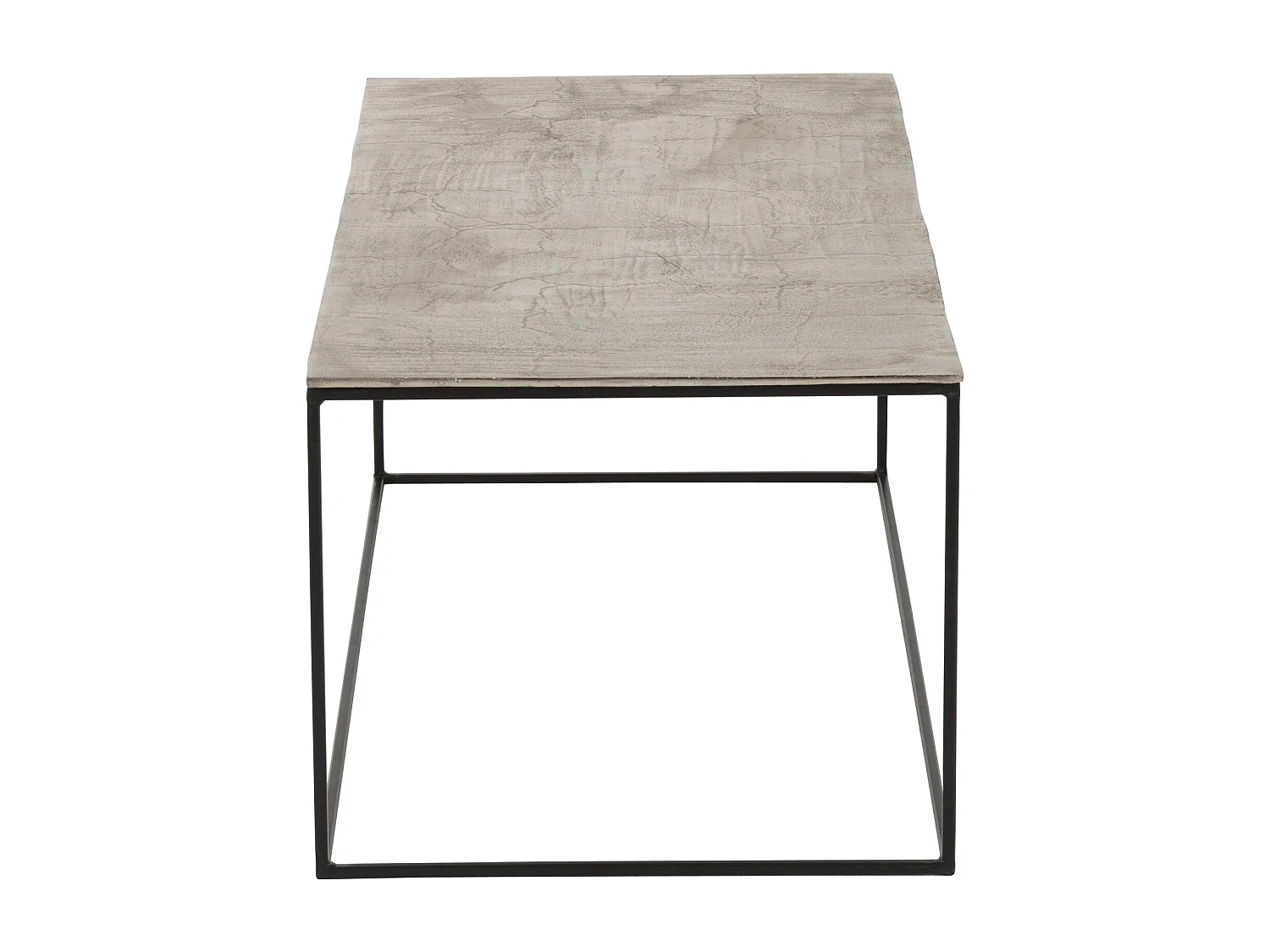 Table Basse Design "Haus" 110cm Argent & Noir