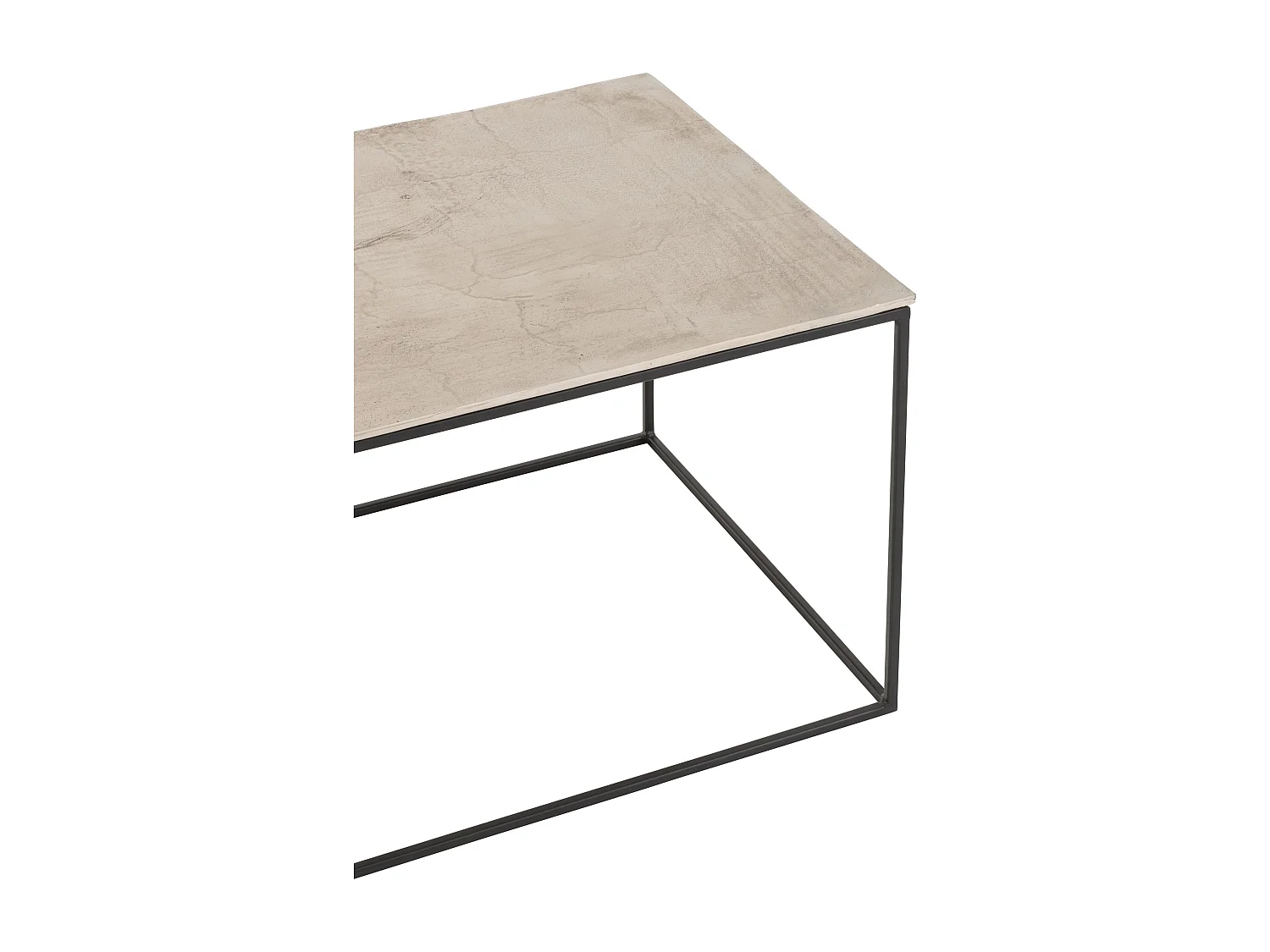 Table Basse Design "Haus" 110cm Argent & Noir