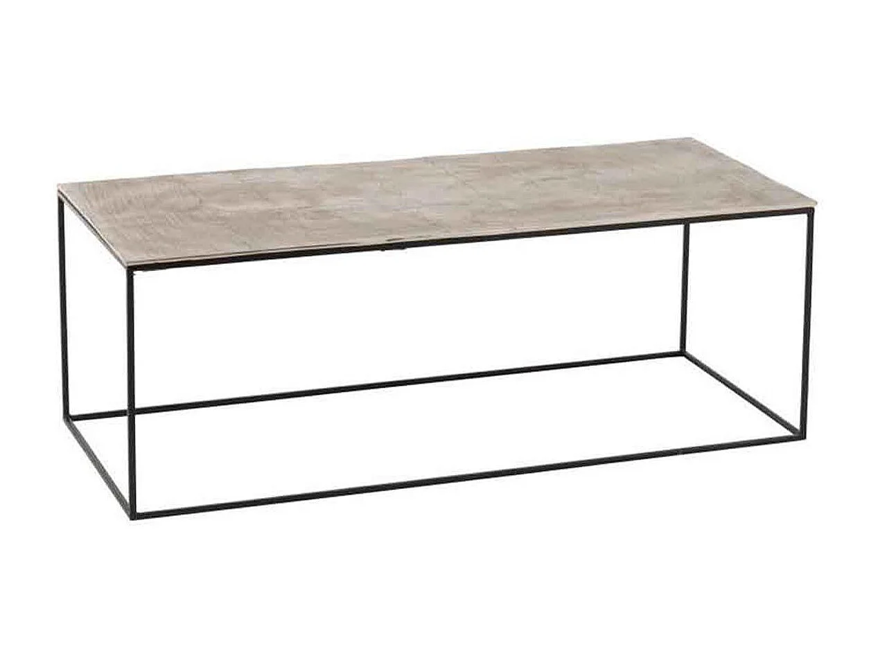Table Basse Design "Haus" 110cm Argent & Noir