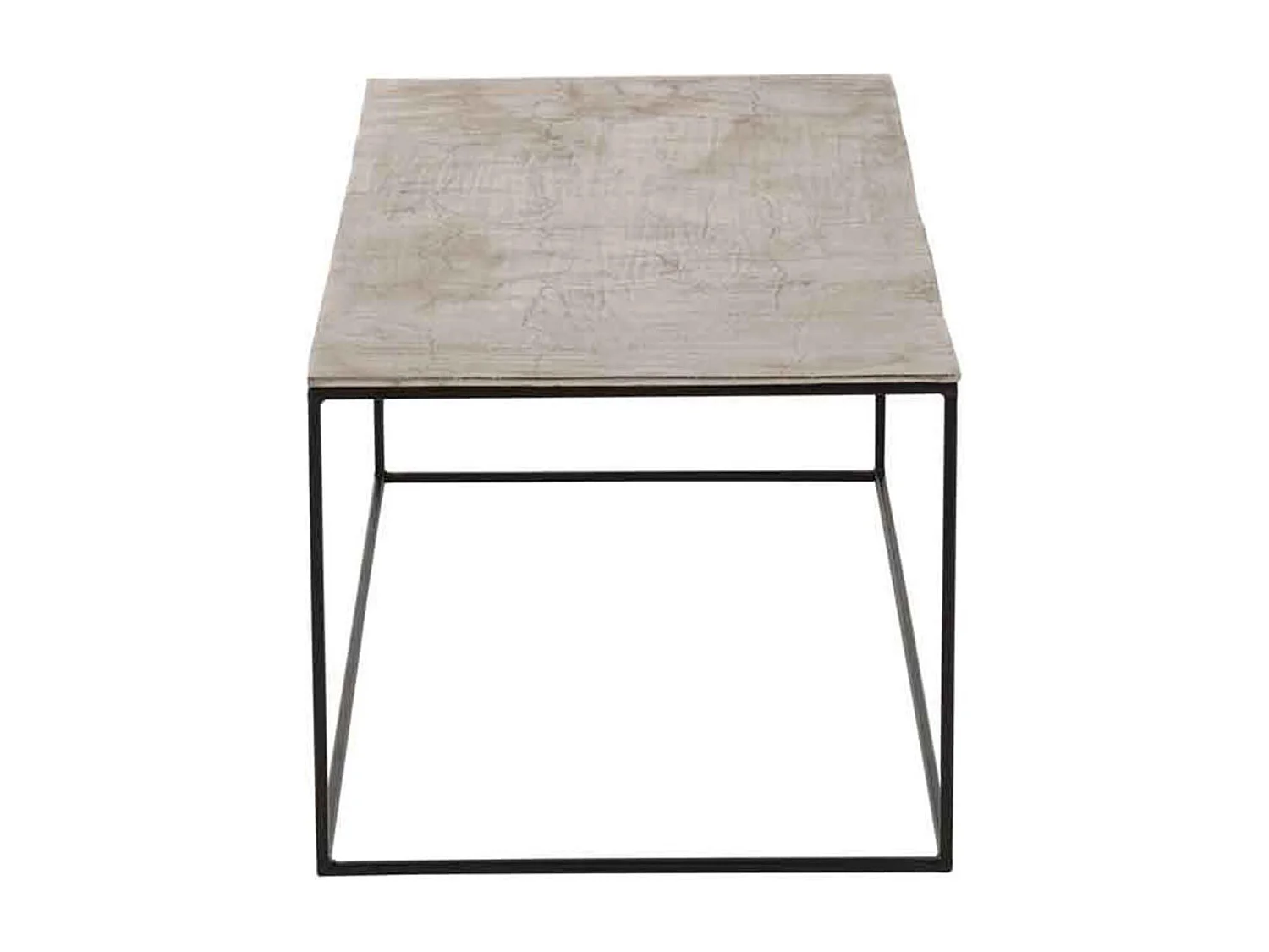 Table Basse Design "Haus" 110cm Argent & Noir