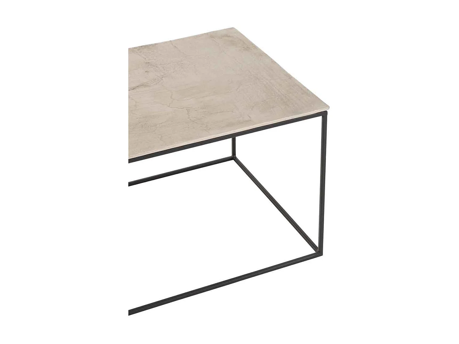 Table Basse Design "Haus" 110cm Argent & Noir