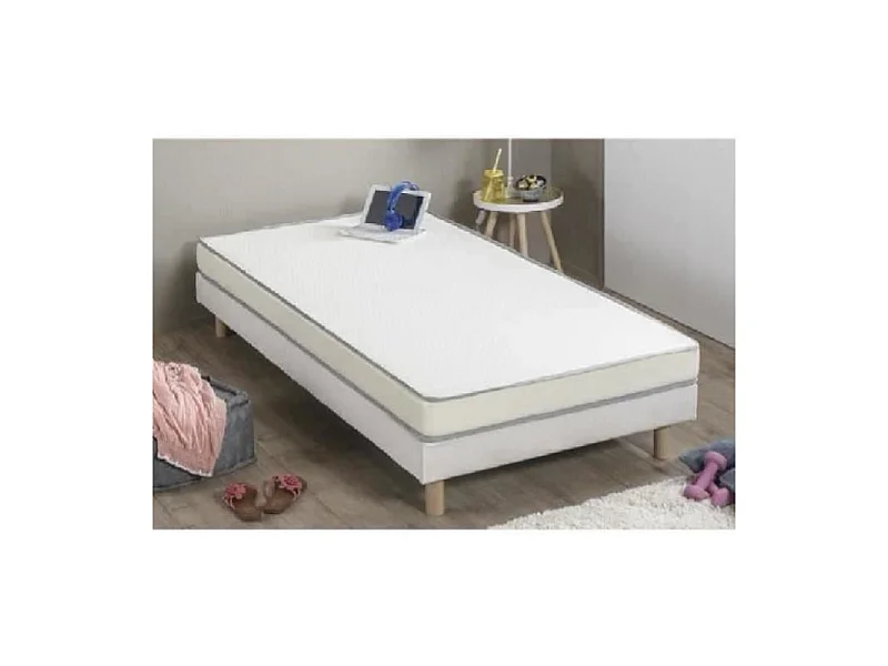 Matelas mousse 90 x 190 - Confort ferme - Epaisseur 10 cm - Fabrication europeenne - FINLANDEK Huopa