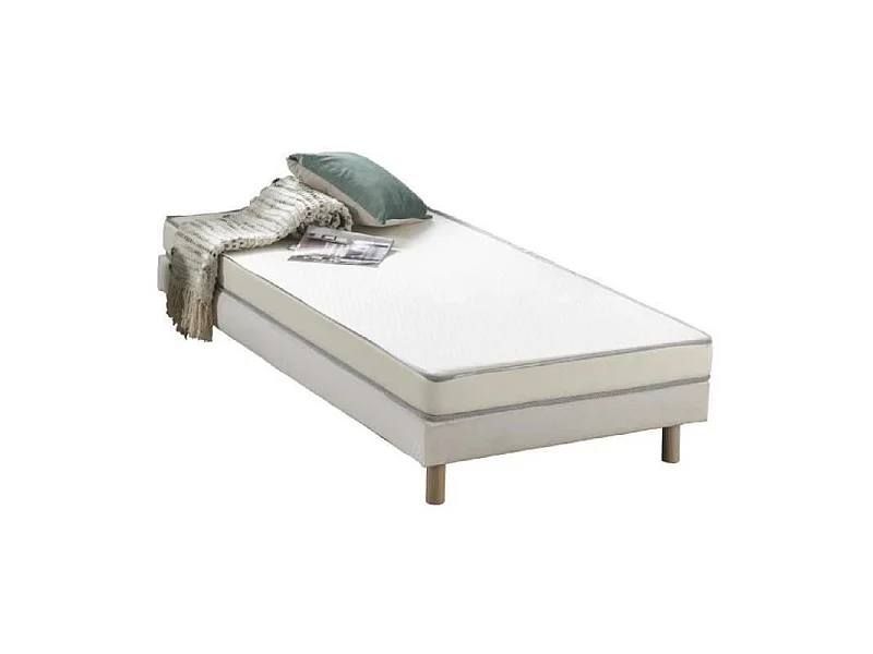 Matelas mousse 90 x 200 cm -  Kietoa - Confort ferme - Epaisseur 12 cm - Livré roulé