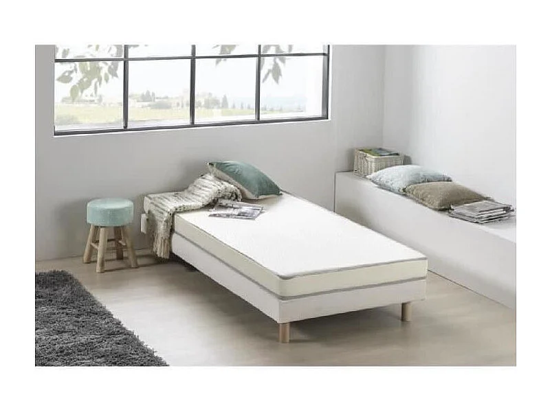 Matelas mousse 90 x 200 cm -  Kietoa - Confort ferme - Epaisseur 12 cm - Livré roulé