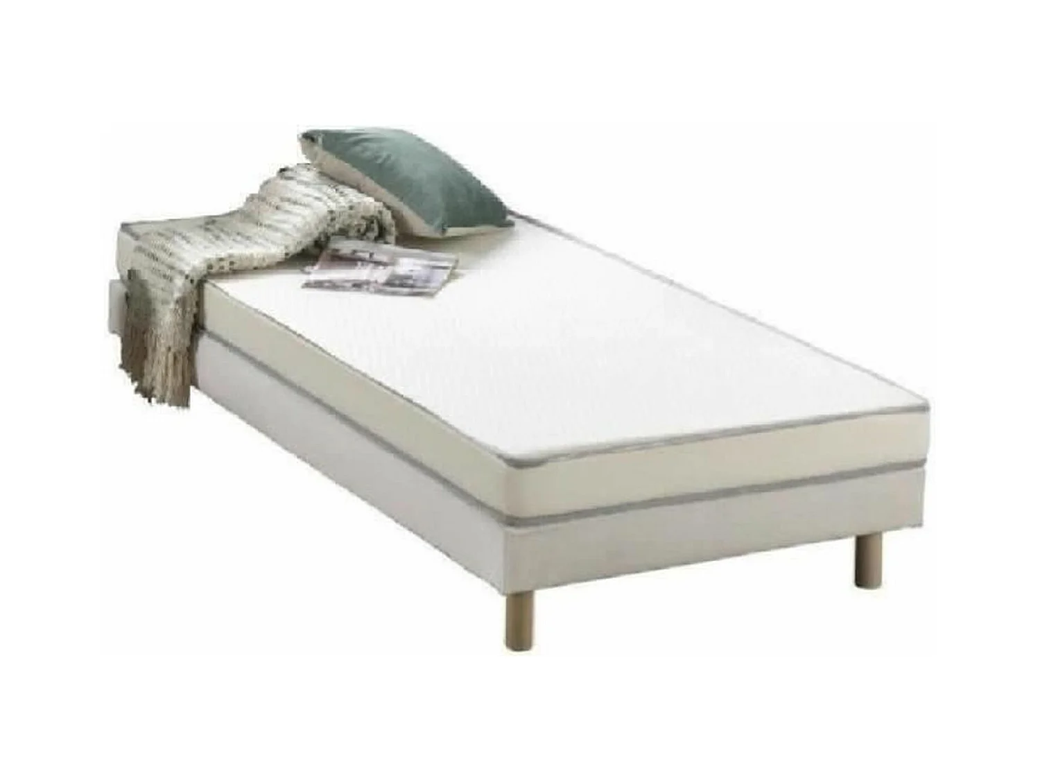 Matelas mousse 90 x 190 cm - FINLANDEK Kietoa - Confort ferme - Epaisseur 12 cm - Livré roulé