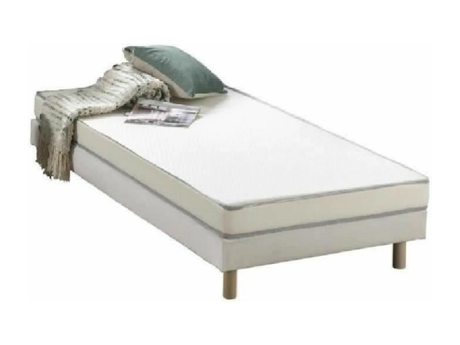 Matelas mousse 90 x 190 cm - FINLANDEK Kietoa - Confort ferme - Epaisseur 12 cm - Livré roulé