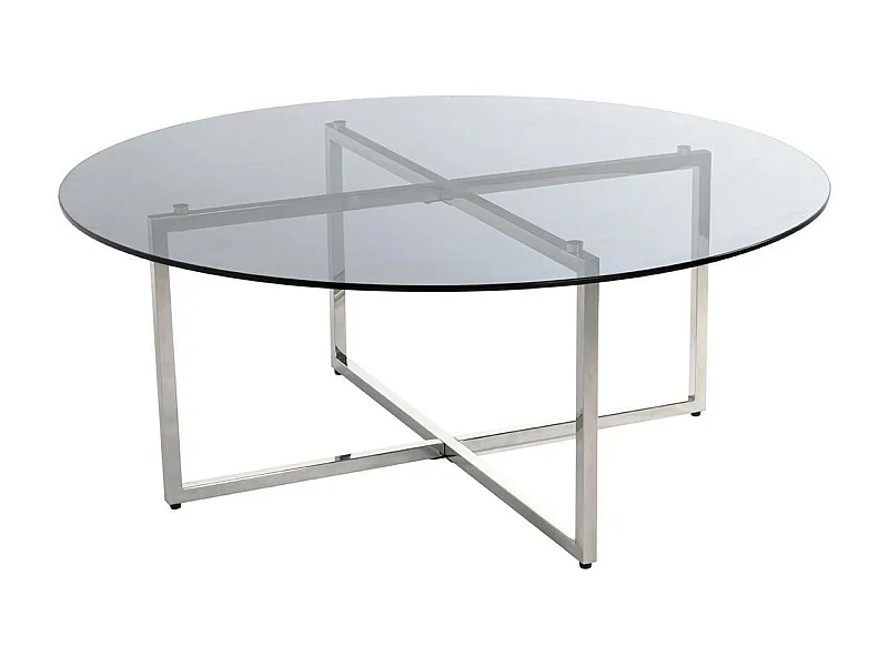 Table Basse Ronde Design "Comada" 100cm Gris
