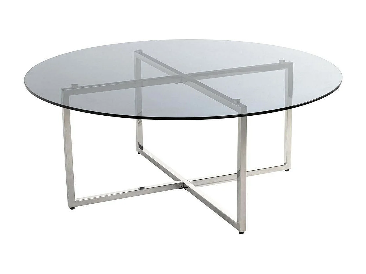 Table Basse Ronde Design "Comada" 100cm Gris