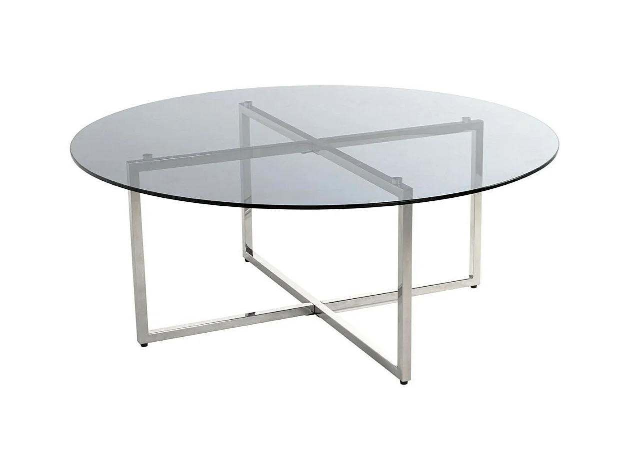 Table Basse Ronde Design "Comada" 100cm Gris