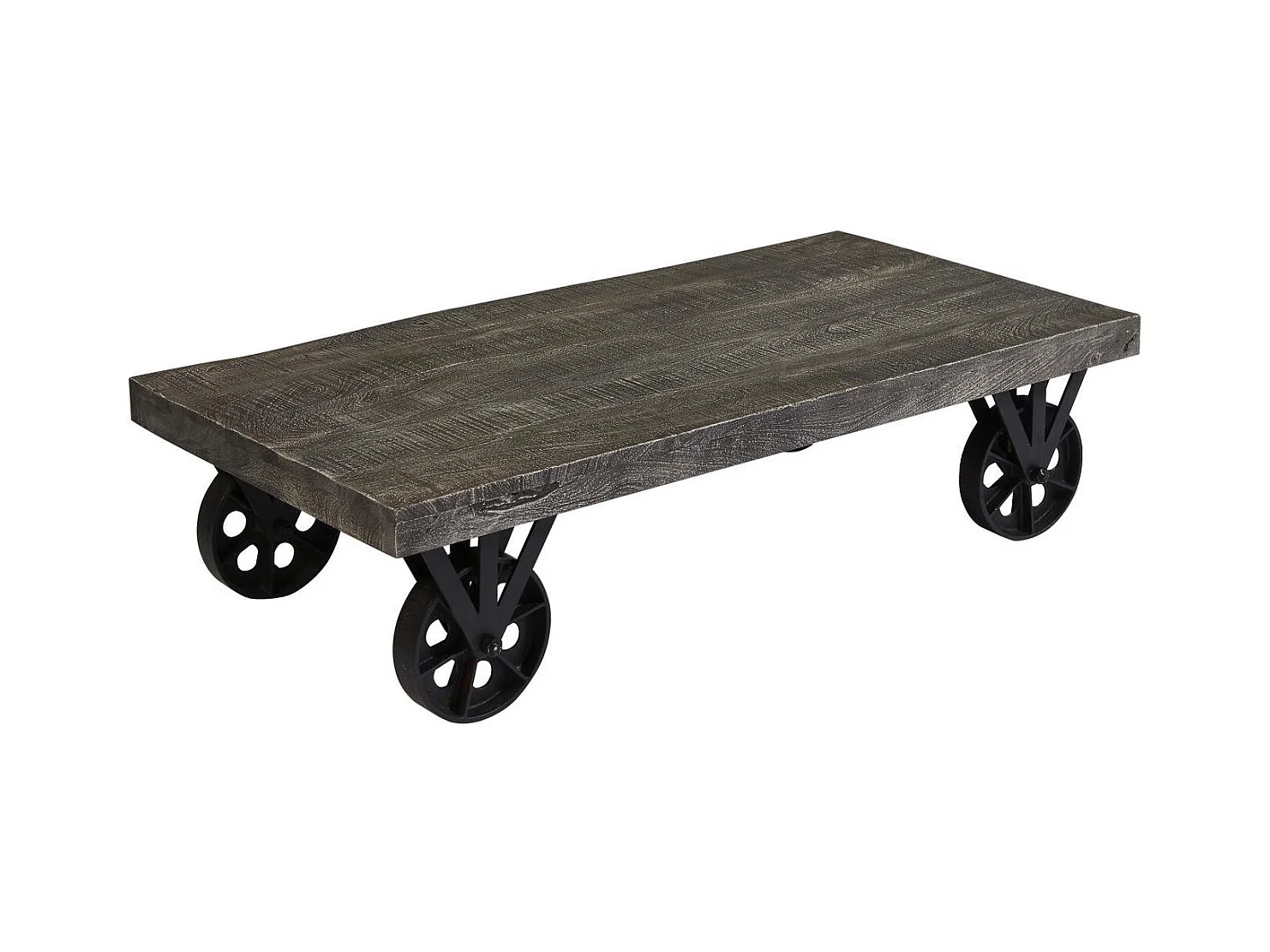 Table Basse Vintage en Bois "Rockford" 120cm Gris
