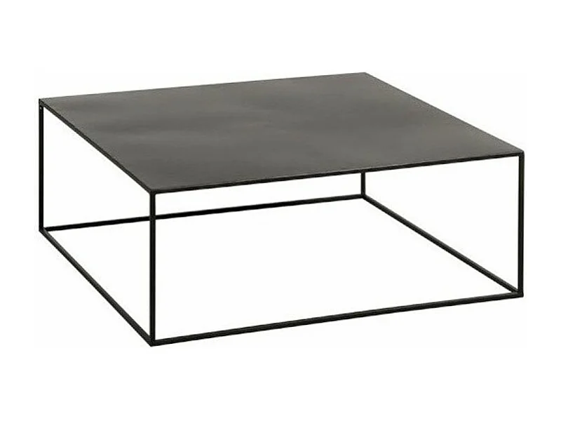 Mesa de centro cuadrada de metal negro Allya L 80 cm