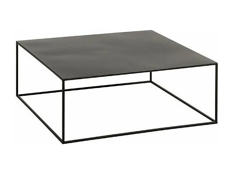 Table Basse Carrée en Métal "Lovra" 80cm Noir