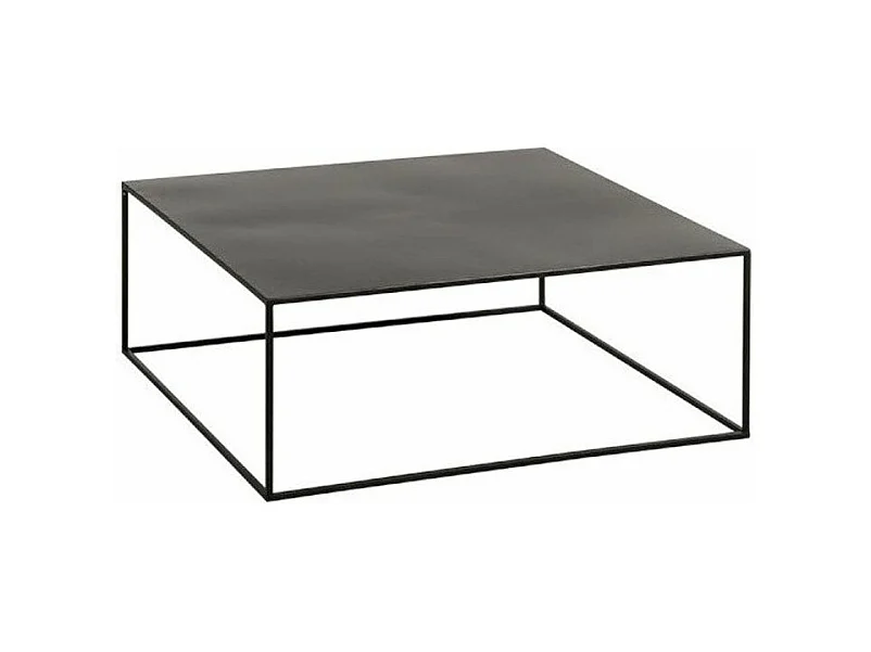 Table Basse Carrée en Métal "Lovra" 80cm Noir