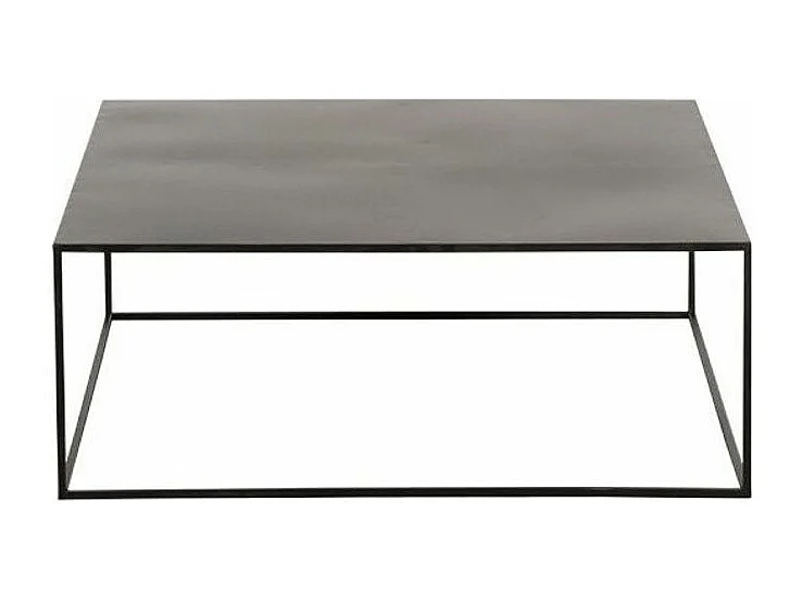 Vierkante zwart metalen salontafel Allya L 80 cm