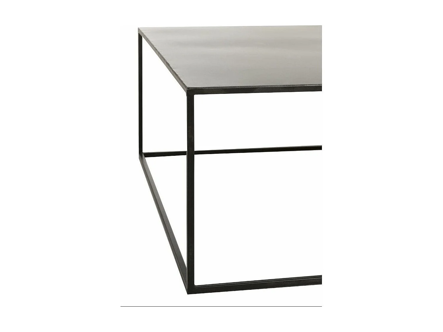 Vierkante zwart metalen salontafel Allya L 80 cm