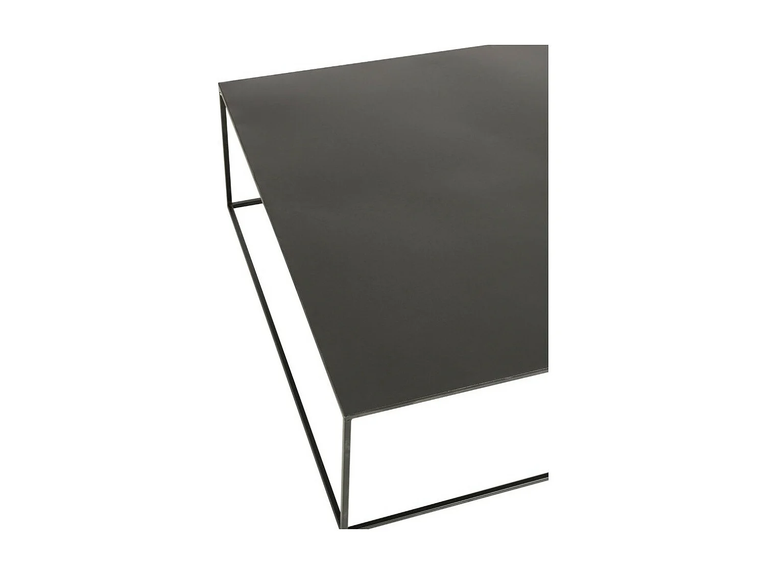 Vierkante zwart metalen salontafel Allya L 80 cm