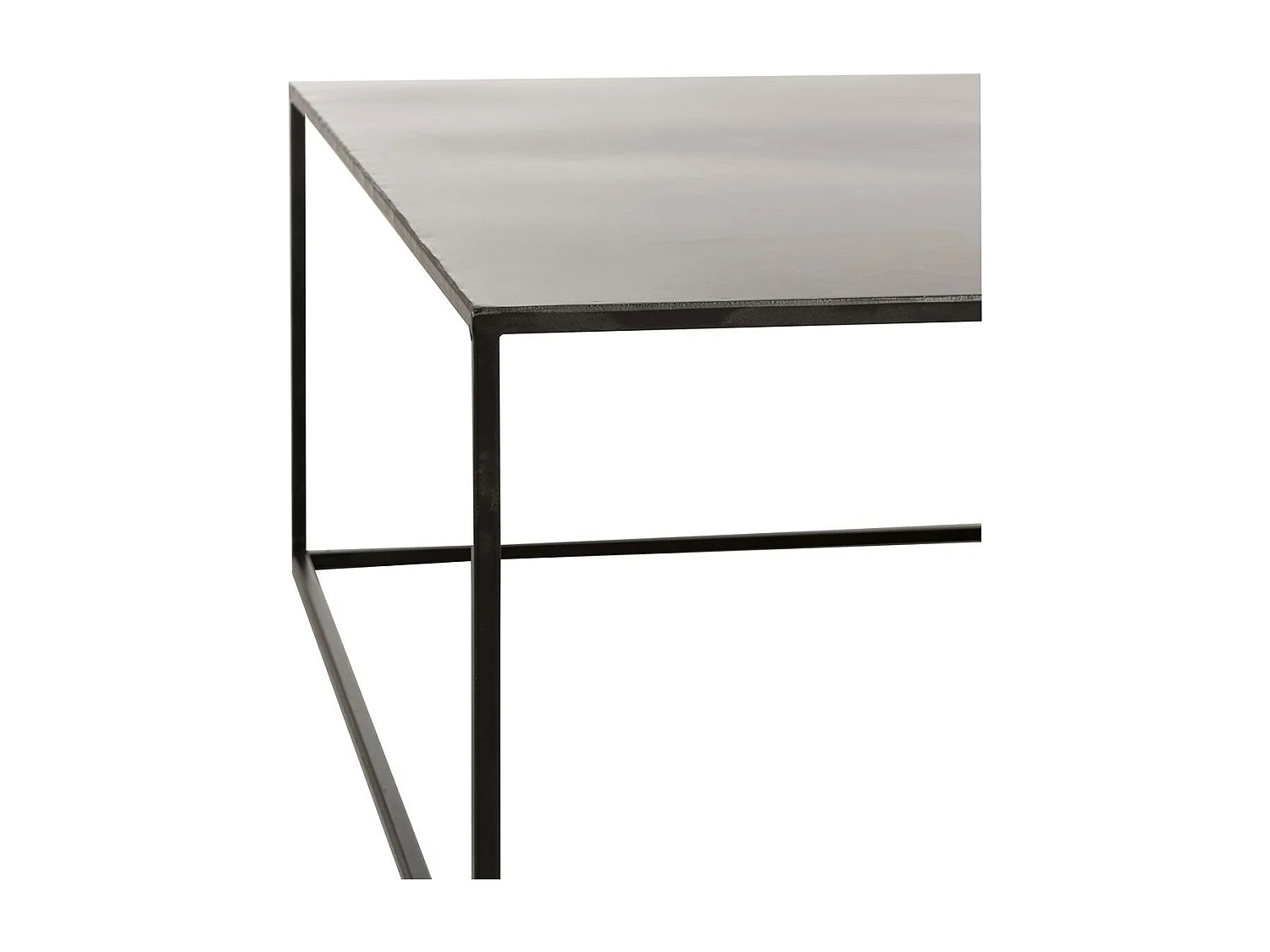 Table Basse Carrée en Métal "Lovra" 80cm Noir