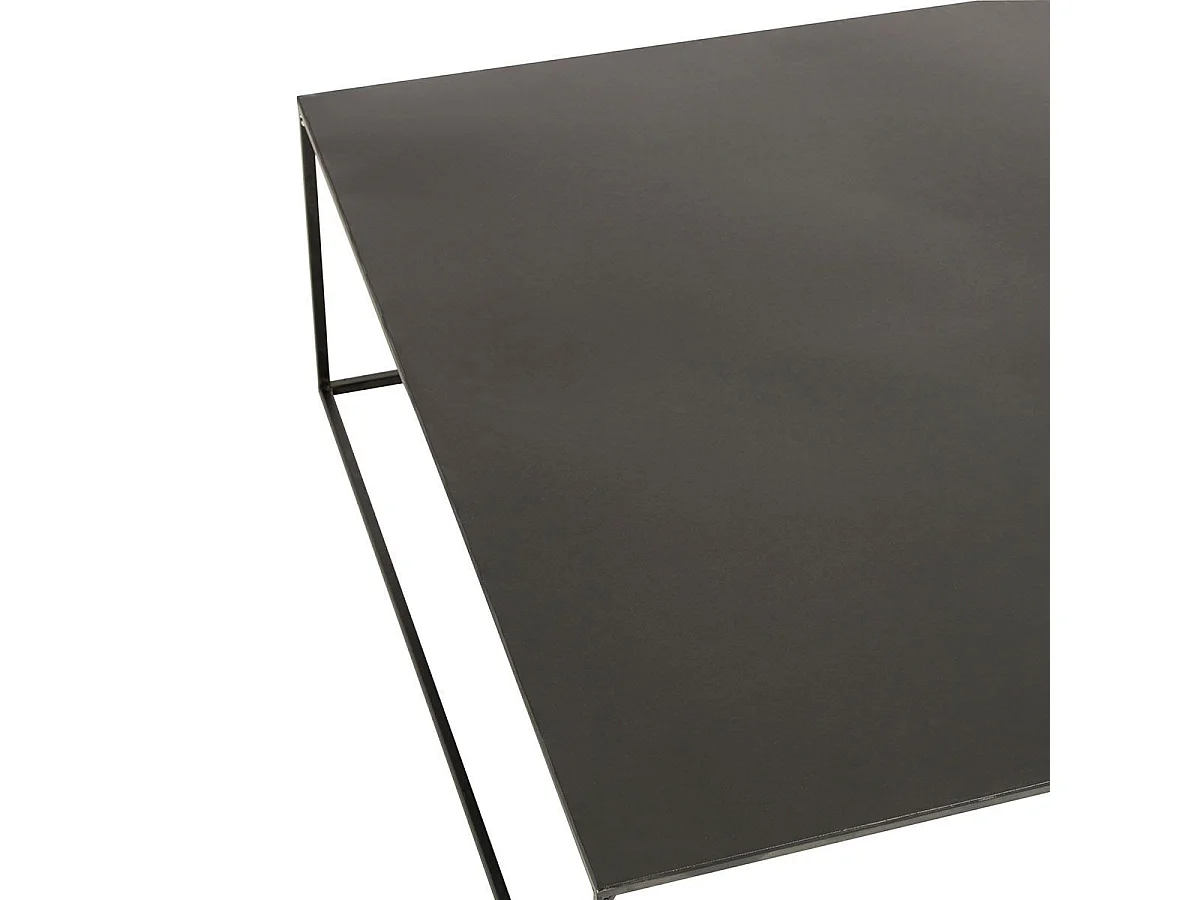 Table Basse Carrée en Métal "Lovra" 80cm Noir