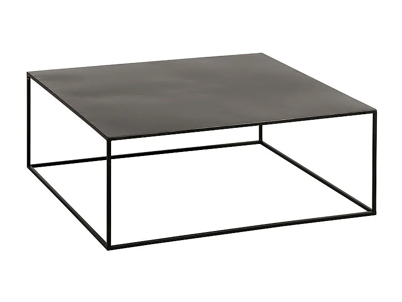 Table Basse Carrée en Métal "Lovra" 80cm Noir