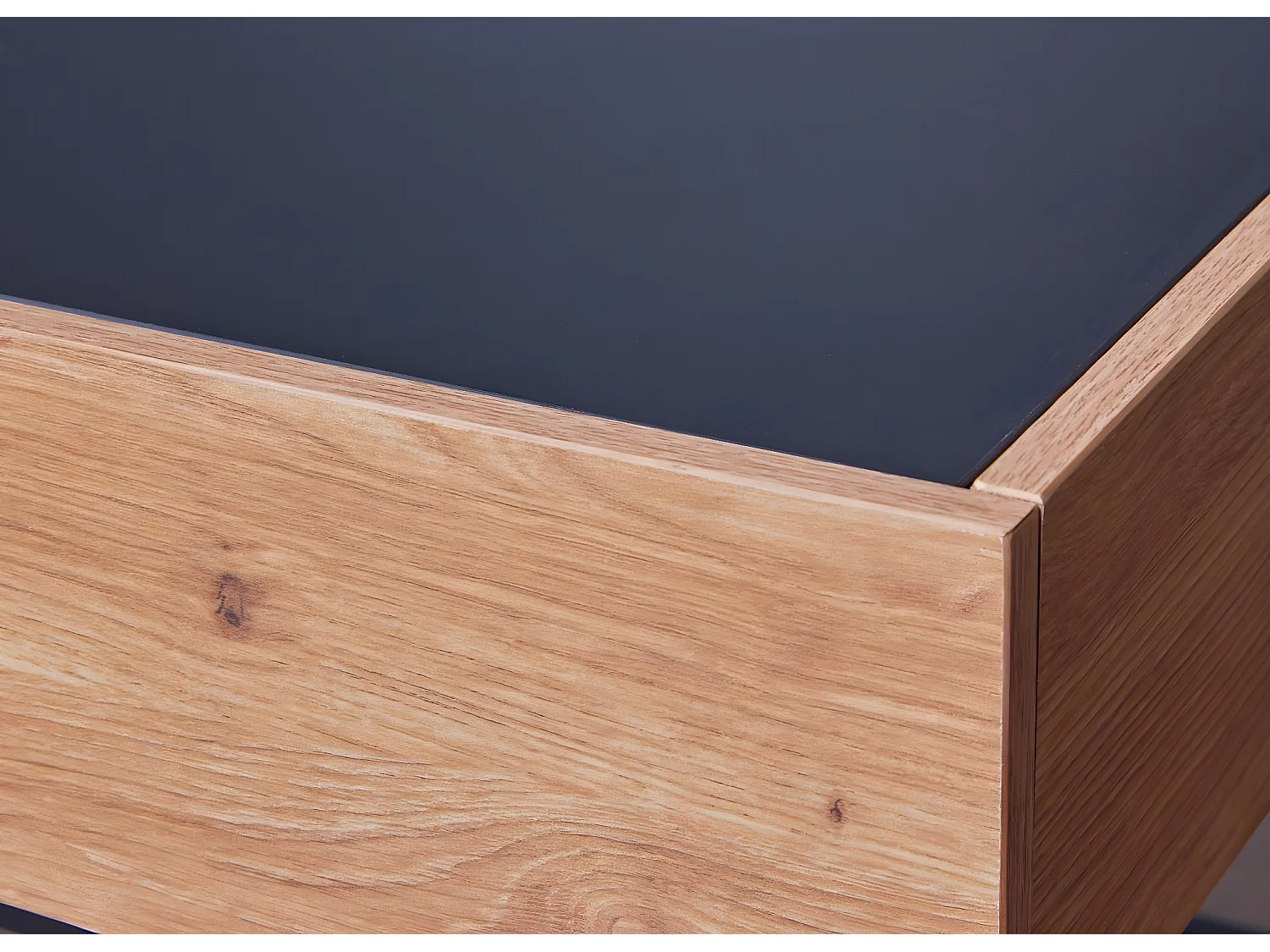 Filora salontafel met opslag grijs, Artisan eik decor.