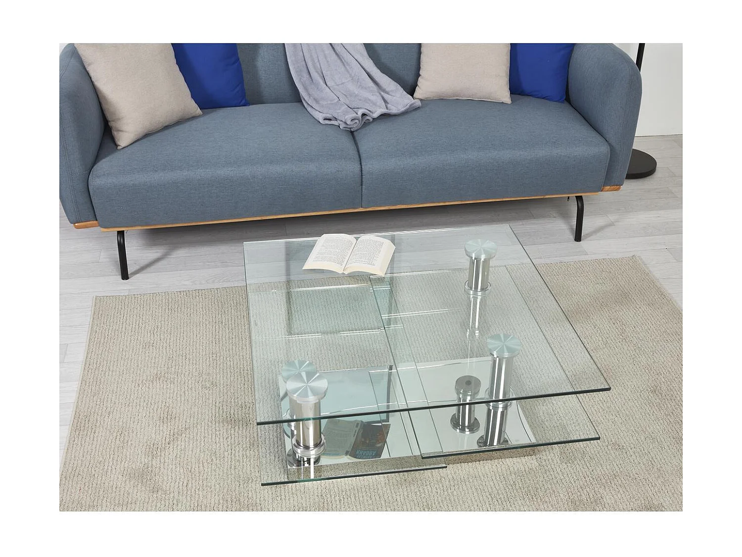 Table Basse Pivotante "Repton" 118cm Argent