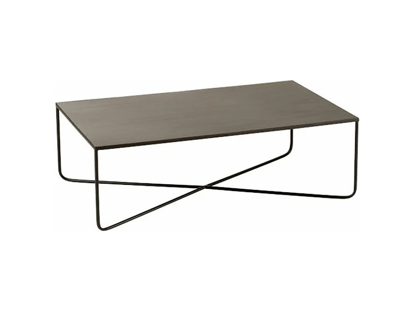 Table Basse Design "Pied en Croix" 100cm Noir