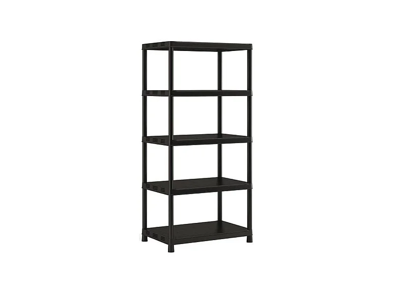 KETER | ETAGERE PLUS X/5, Etageres, Noir, 90 x 60 x 187 cm