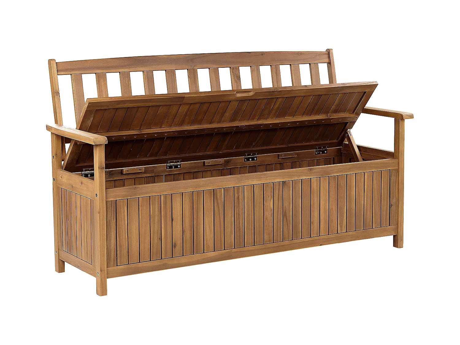 Ławka ogrodowa SOVANA 160 cm ze schowkiem Drewno akacjowe Brązowy