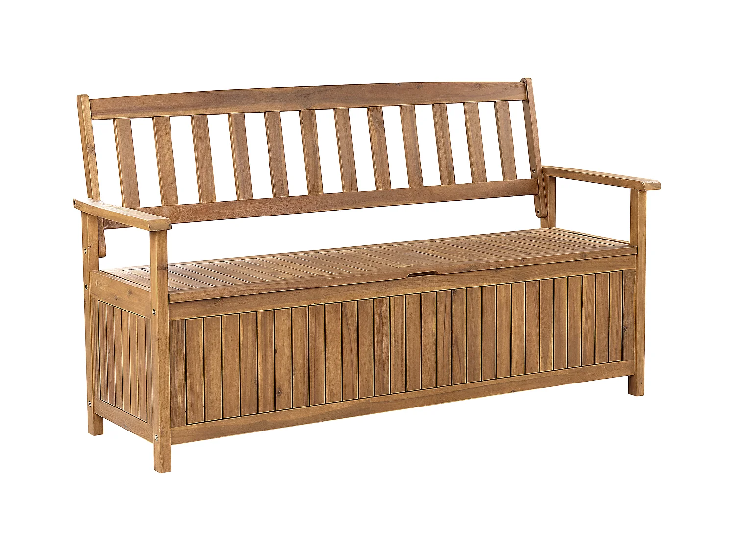 Ławka ogrodowa SOVANA 160 cm ze schowkiem Drewno akacjowe Brązowy