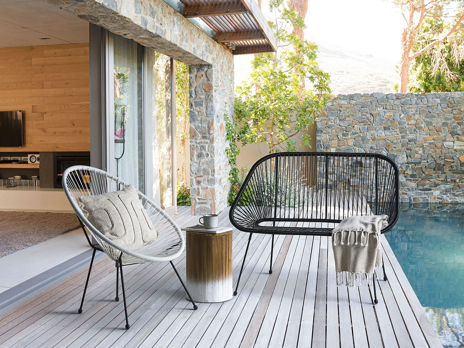 Tuinbank ACAPULCO II 113 cm Zwart